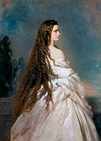 Empress Elisabeth, painting by Winterhalter, 1865.