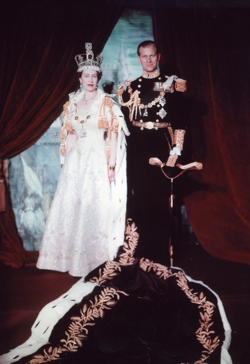 Crown Portrait of Elizabeth and Philip